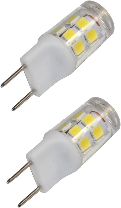 2-Pack G8 17 Bulb 2835 HQRP Bi-Pin LEDs Light SMD Cool White for Light Fitting, Desk Lamps, Wall Mounts Sconces