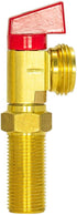 Eastman 60280 Brass Outlet Box Washing Machine Valve, 1/2 Inch MIP x 3/4 Inch MHT, Quarter Turn Ball Valve, Red Handle