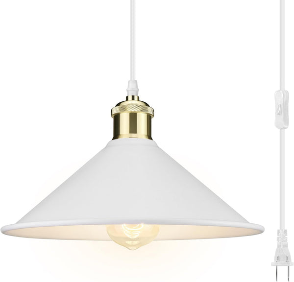LYOOWNG Plug in Pendant Light, Bigger Hanging Lights with Plug in Cord