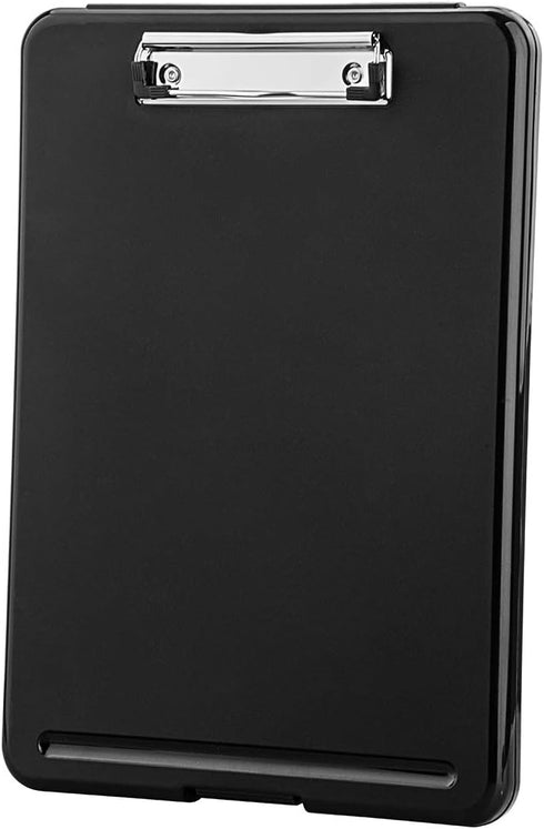 ZCZN Plastic A4 Form Storage Box, Clipboard Case for School, Utility, Office, Medical Personnel, Black
