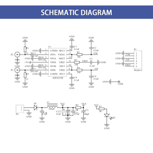 AD8302 RF/IF Phase Detector Module, LF-2.7G Phase Detection Bandwidth