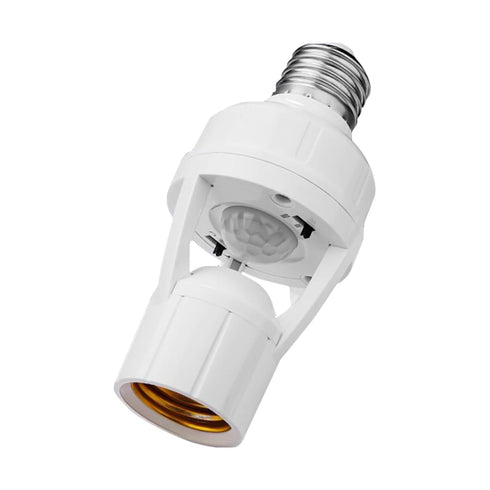 Screw in Motion Sensor Light Socket, E26/E27 Socket Adapter with Dusk to