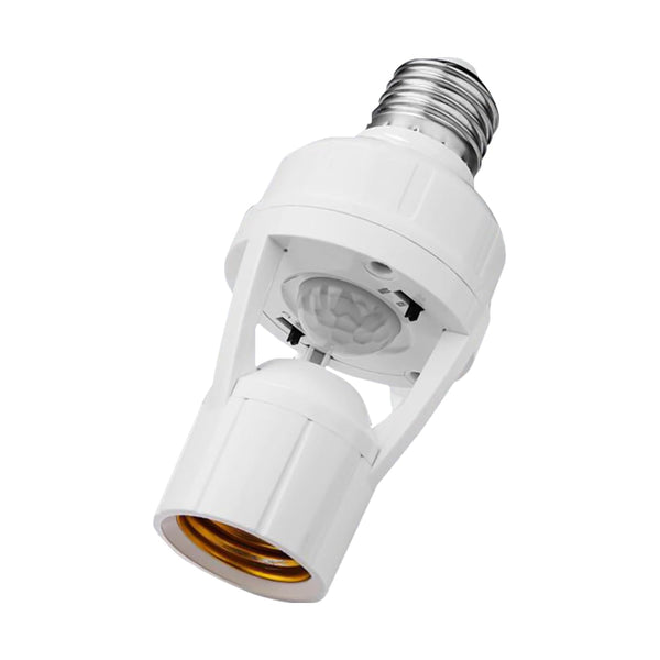 Screw in Motion Sensor Light Socket, E26/E27 Socket Adapter with Dusk to