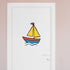 Azeeda (DW00143715) 'Sail Boat Toy' White Premium Vinyl Decal Sticker Waterproof, Durable & Easy to Apply - Ideal