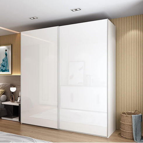 Glossy White Peel and Stick Wallpaper, Waterproof Self Adhesive Contact Paper 15.8" x 197" for Cabinet and Countertop