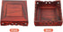 4.09X4.09X1.29 Inch SOLUSTRE Wood Base Display Stand Carved Wooden Pedestal Riser for Teapot Planter Crafts Home