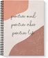 Softcover Positive Motivational Spiral Notebook, 8.5" x 11", 120 Wide Ruled Pages, Durable Gloss Laminated Cover, Black