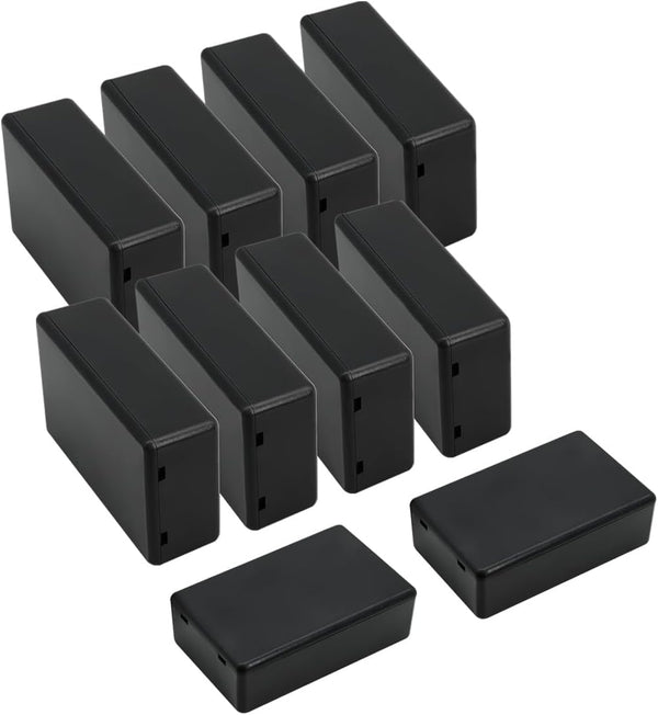 LeMotech Project Box 10 Pieces Black ABS Plastic Electrical Case Small Junction Box for Electronics 2.83 x 1.65 x 0.91