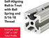 8020, 3917, 15 Series 5/16-18 Steel Roll in T-Nut with Ball Spring, T Slot Accessories for 80/20 Aluminum Extrusion (10