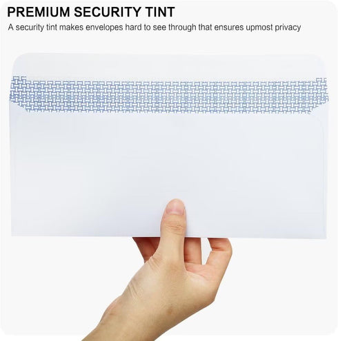 HERKKA #10 Security Self-Seal Envelopes, No.10 Windowless Business Envelopes, Security Tinted, 500 Pack