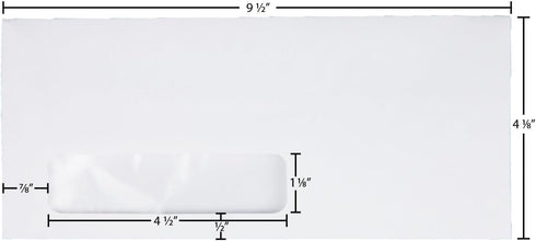 Quality Park Redi-Seal No. 10 Window Envelopes, White, 500 per Box, QUA21318
