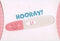 Pictura Hooray: Smiley Face Pink Pregnancy Test Congratulations on Pregnancy New Baby Card