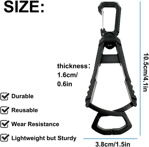 YAKOTAKI 4Pcs Glove Clips for Work Glove Holders, Powerful Bite Glove Holder for Belt and Pants, Prevent Loss and Free