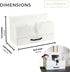 White Wood Office Desk Organizers and Accessories, Small Desk Organizer with Drawer for Home Office