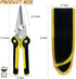 8 Inch Heavy Duty Scissors, Multifunction Shears for Cutting Cable Wires, Cardboard (8-Inch Straight Snips) by FTECYBO