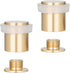 Pack of 2 EVI Door Stoppers - Brass Door Stopper with Screw Fastening and White Rubber Protector (0.79 x 0.99 Inch)