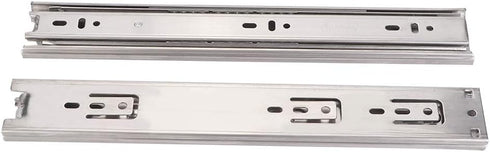 3 (12 inches Stainless Steel Drawer Slide Rail, Sections Full Extension Soft Close Drawer Slides Glide Device Furniture