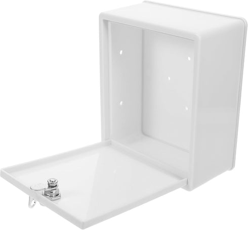 2pcs Package Mailbox Package HOMSFOU Outdoor Box Lock Secure Wall-Mounted for Deliveries Multi-Purpose Porch Storage