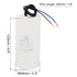 PATIKIL CBB60 100uf Running Capacitor,1Pcs AC 450V 2 Wires 50/60Hz Cylinder 123x59mm for Water Pumps, Washing Machines Motor Start