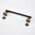 12-Inch Towel Bar, Miyili SUS 304 Stainless Steel Hand Towel Holder for Bathroom or Kitchen Wall Mount, Black & Gold