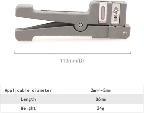 Fiber Optic Tool Cable Stripper, 45-162 Buffer Tube Coaxial Cable Stripper Hand Tool