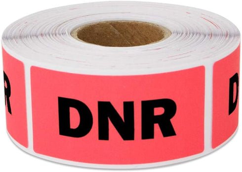 DNR Stickers - 2 x 1 Inch Do Not Resuscitate Sticker DNR Label for Medical Use - 1 Roll, 300 Labels