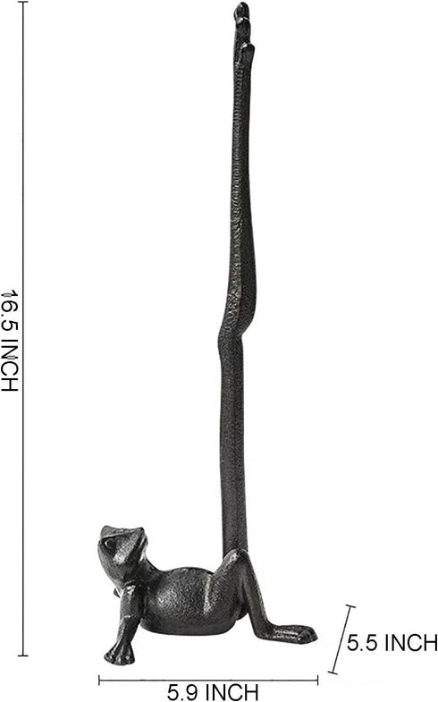 Jeonz Countertop, Cast Iron Paper Towel Holder Frog Leg Toilet Paper Holder Stand, Stable & Durable, Cute Funny Animal