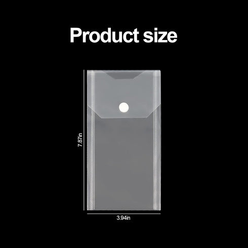 Plastic Envelopes, 10 Pack Poly Hook Loop Closure, Receipt Stickers Storage Holder Document Folders