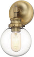 Meridian Light Visions PL0169NB Transitional 1 Light 5 inch Natural Brass Sconce Wall