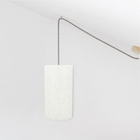 E27 26X14X14cm Uonlytech Drum Lamp Shade, Linen Cylinder Lamp Shade Spider Construction Replacement Light Cover