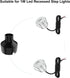 1 Pack Black Plastic Holder Waterproof Preembedded Inserts for 1W LED Step Lights, (S- 1-1/8") for Concrete Grassland