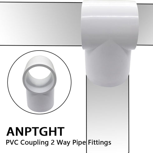 3/4“ Slip Tee PVC Fitting, Pack of 8 Furniture Grade DIY Connector for Greenhouse Shed Pipe Fittings