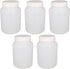 Heyiarbeit Plastic White Translucent Lab Chemical Reagent Bottle 500ml, Wide Mouth Liquid Storage Container, 5pcs