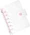 PATIKIL A7 Clear Binder Cover, Soft PVC Loose Leaf Notebook Shell with Snap Button Closure, 6 Rings for DIY Meeting