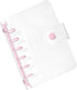 PATIKIL A7 Clear Binder Cover, Soft PVC Loose Leaf Notebook Shell with Snap Button Closure, 6 Rings for DIY Meeting