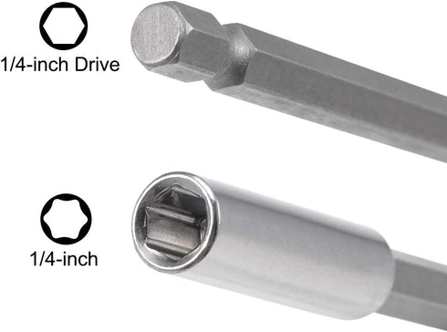 uxcell 5 Pcs Magnetic Bit Holder Extension, 1/4 Inch Hex Shank by 2.36 Inch, Quick Release Screwdriver Drill Tool
