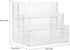 SEWACC Business Card Holder, Acrylic 3 Tier Organizer Box for Cards, Desk Organizers
