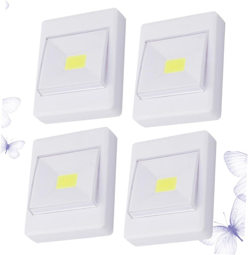 4Pcs Closets UKCOCO Cob LED Cabinet Light Light for Home Use Easy Self Adhesive Installation Eye Protection Versatile