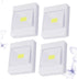 4Pcs Closets UKCOCO Cob LED Cabinet Light Light for Home Use Easy Self Adhesive Installation Eye Protection Versatile