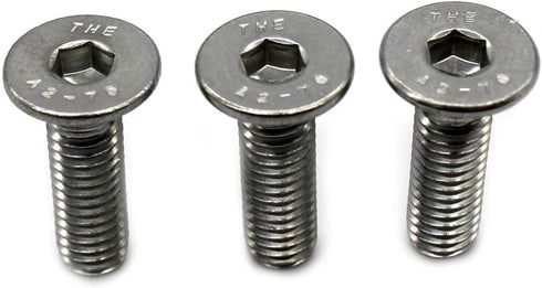Fullerkreg 18-8 Stainless Steel Hex Drive Flat Head Screw M5 x 0.8 mm Thread, 12 mm Long, Packs of 100