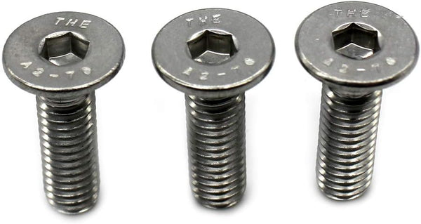 Fullerkreg 18-8 Stainless Steel Hex Drive Flat Head Screw M5 x 0.8 mm Thread, 12 mm Long, Packs of 100
