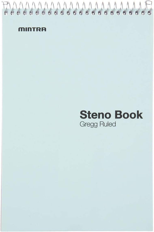 Mintra Office Steno Book, Pastel Colors, 4 Pads/Pack, Gregg Ruled, 6inx9in, 70 Sheets
