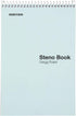 Mintra Office Steno Book, Pastel Colors, 4 Pads/Pack, Gregg Ruled, 6inx9in, 70 Sheets