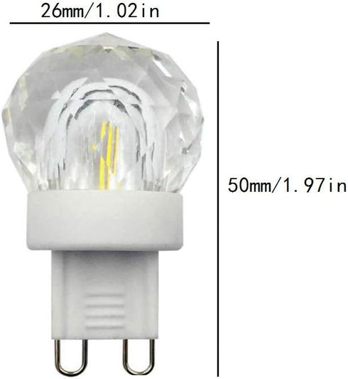 Lxcom Lighting G9 LED Bulb 2W Dimmable Globe Crystal LED Light Bulbs 20W Equivalent G9 Base COB Light Bulbs Daylight White 6500K 150LM 110V for Home Appliance, 4 Pack by Lxcom Lighting
