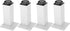 4Pcs 120mm Adjustable Square Cabinet Legs, Aluminum Alloy with Rotating Knob for Height Adjustment, for Cabinet Shelf