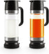 Aelga Coffee Syrup Dispenser, Honey Dispenser, 12 OZ Glass Syrup Bottles with