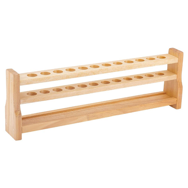 OLYCRAFT 12 Holes Wooden Test Tube Rack, 10ML Display Stand for Chemistry Laboratory
