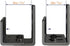 Adjustable U Shape Barn Door Floor Guides, 2 Pack, Wall Mounted Flexible Flush Bottom Guide, Sturdy Steel, Black
