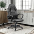 JUMMICO 300LBS, High Back Leather Gaming Chair, Swivel Task Chair with Arms (Black)