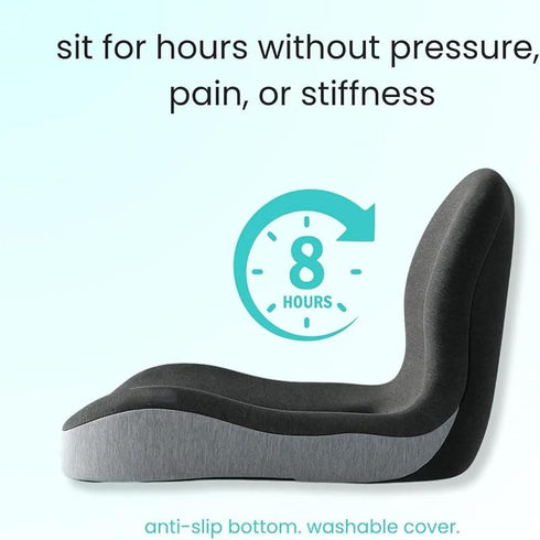 SNCIDSGE Car Orthopedic Seat Cushion, Ergonomic Memory Foam Desk Office Back Support Cushion Long Sitting for Women